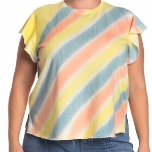 Fourteenth Place Tie Died Flutter Sleeve - 1X - NWT